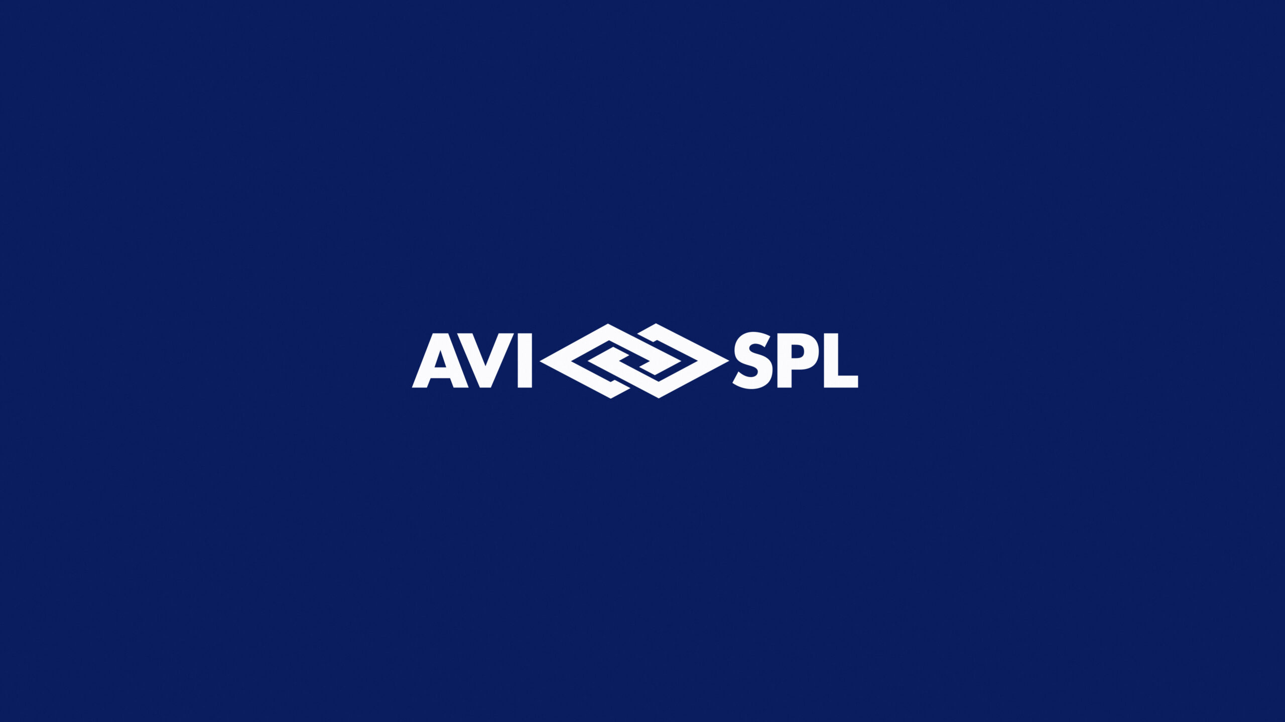 Logo: AVI | diamond shape | SPL; white text/design on dark blue background.